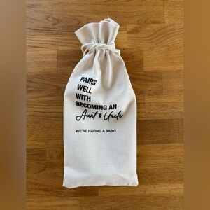 Wine Bottle Bag for Pregnancy Announcement